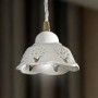 Lampadario a sospensione in ceramica smaltata e motivo Ø 13 cm