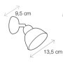 Applique rustique en céramique émaillée blanche Ø 13