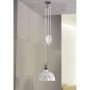 White glazed ceramic suspension chandelier Ø 30 cm