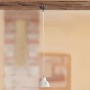 Hängeleuchter aus glasierter Keramik und Blumenmotiv Ø 13