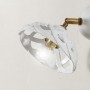 Applique wall lamp in white glazed ceramic with antique finish Ø 17 cm