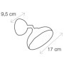 Applique applique en céramique émaillée blanche finition antique Ø 17 cm