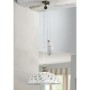 Suspension chandelier with white glazed ceramic counterweight and antique finish Ø 42 cm