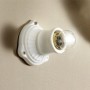 Classic style white ceramic wall lamp Ø 10