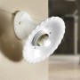 Lampada da parete applique in stile rustico in ceramica bianca Ø 21 cm