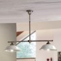 Ceiling lamp with two adjustable arms in rustic style glazed ceramic Ø 29 cm