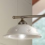Ceiling lamp with two adjustable arms in rustic style glazed ceramic Ø 29 cm