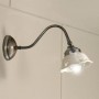 Wall lamp in white glazed ceramic with tilting lampshade Ø 13 cm