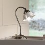 Rustic table lamp in white glazed ceramic Ø 13 cm