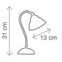 Lampe de table rustique en céramique émaillée blanche Ø 13 cm