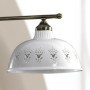 Rustic ceiling lamp with two adjustable arms in glazed ceramic Ø 30 cm