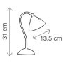 Lampe de table en céramique émaillée blanche de style rustique Ø 13
