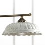 Lampe à deux lumières à suspension orientable en céramique blanche Ø 31 cm