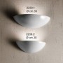 Applique murale en céramique émaillée blanche de style classique et rayonnement unidirectionnel Ø 39 cm