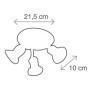 Plafonnier à trois lumières en céramique émaillée blanche avec détails en cristal Ø 10 cm