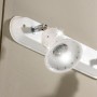 Applique à deux lumières en céramique émaillée blanche avec éléments en cristal Ø 10 cm