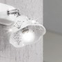 Two-light ceramic wall light with crystal elements Ø 13 cm