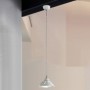 Lampadario rustico in ceramica smaltata bianca ed elementi in cristallo Ø 20