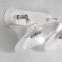 Applique murale à deux lumières en céramique avec éléments en cristal de style rustique Ø 21 cm