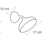 Applique en céramique émaillée blanche finition antique Ø 17 cm