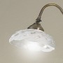 Applique murale en céramique émaillée blanche de style rustique Ø 17 cm