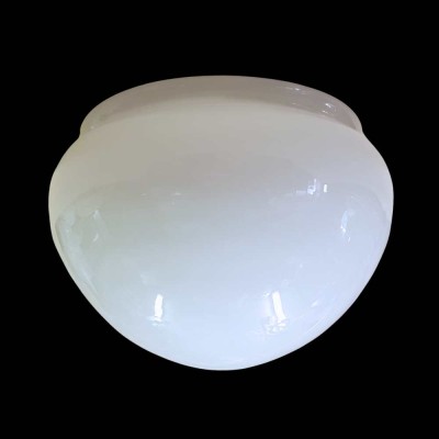 Plafoniera in vetro opalino bianco (h 15 cm ⌀ 20 / 25 cm)