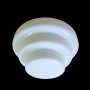 Plafonnier en verre opalin blanc à gradins (h 13,5 cm ⌀ 15 / 20 cm)