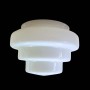 Lámpara de techo de vidrio opalino blanco escalonada (h 13,5 cm ⌀ 15 / 20 cm)