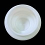Lámpara de techo de vidrio opalino blanco escalonada (h 13,5 cm ⌀ 15 / 20 cm)