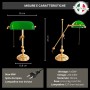 MICHELANGELO Luxury Banker's Lamp - Solid Brass Desk Lamp - Made in Italy