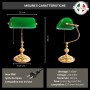 RAFFAELLO Luxuriöse Ministerlampe – Massives Messing, hergestellt in Italien