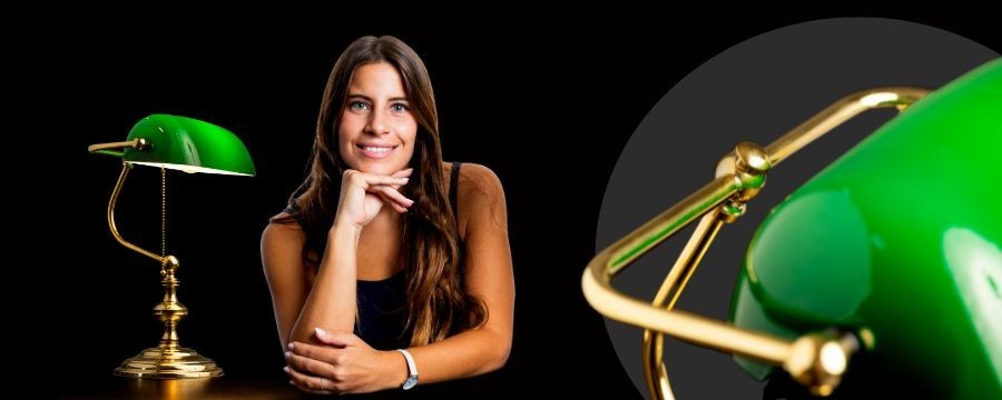 Luxuriöse Bankerlampe Hergestellt in Italien - Kostenloser weltweiter Versand